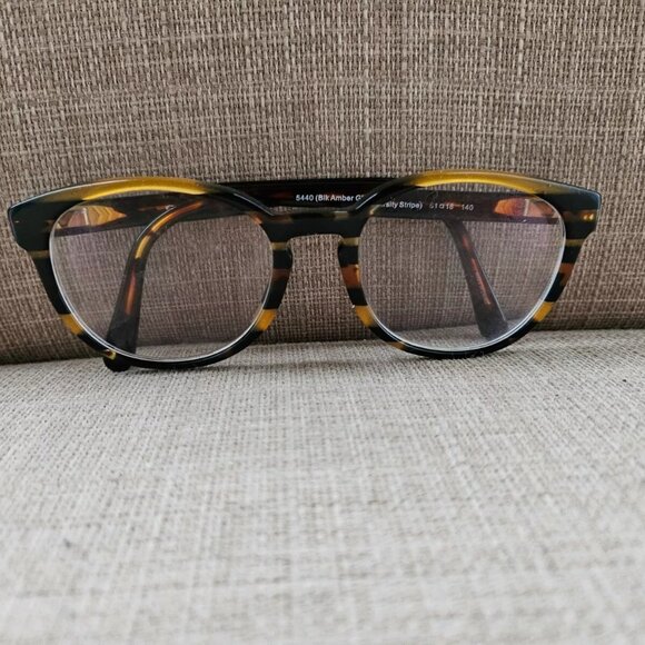 Coach Women Eyeglasses/Glasses Frame HC6102 BLK AMBER GLTR Vasity Stripe Frame - Picture 2 of 12